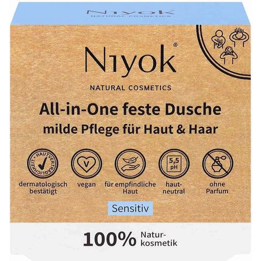 Niyok All-in-One feste Dusche Sensitiv - 80 g