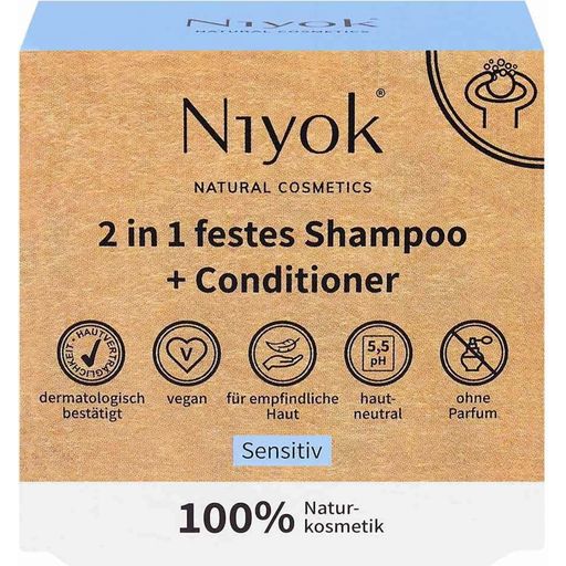 Niyok 2in1 festes Shampoo+Conditioner Sensitiv - 80 g