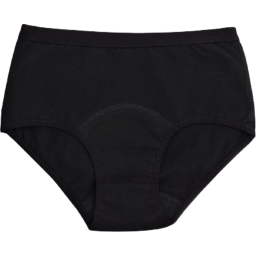 Medium Flow Hipster menstruační kalhotky - černé - XS