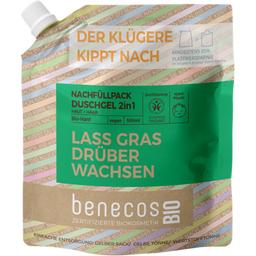 benecosBIO Gel de Ducha 2 en 1 con Cáñamo - Recambio 500ml
