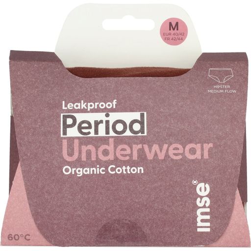 Medium Flow Hipster menstruační kalhotky - hnědé - XL