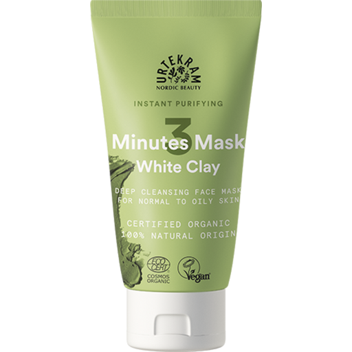 Urtekram White Clay 3 Minutes Mask - 75 ml