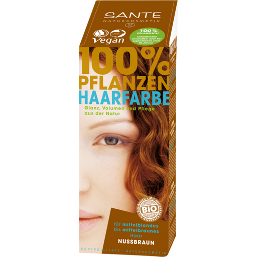 SANTE Rastlinná farba na vlasy orieškovo hnedá - 100 g