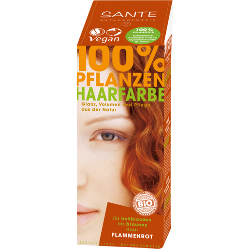 Rostlinná barva na vlasy - ohnivě červená - 100 g