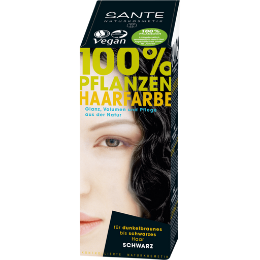 SANTE Växtbaserad hårfärg svart - 100 g