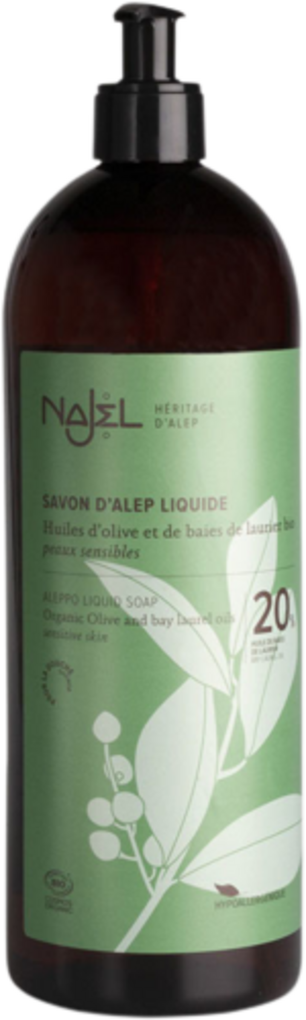 Najel Savon d'Alep Liquide 20% HBL