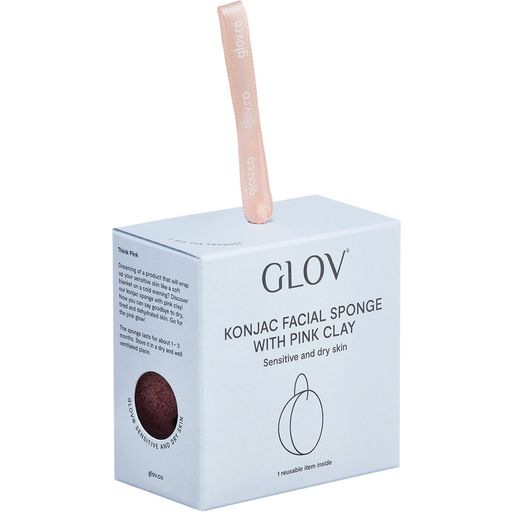 GLOV Konjac Facial Sponge Pink Clay - 1 kpl