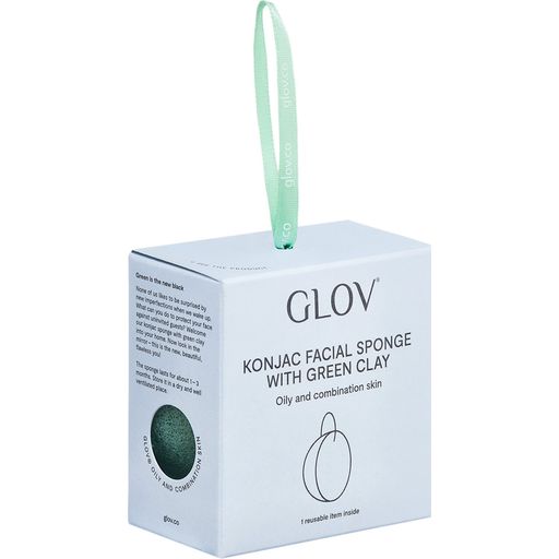 GLOV Konjac Facial Sponge Green Clay - 1 pcs