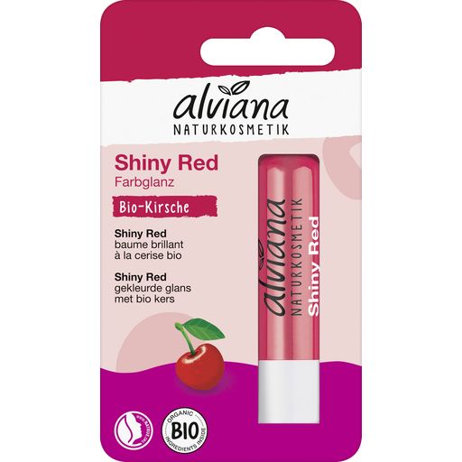 alviana Naturkosmetik Läppbalsam Shiny Red - 4,50 g