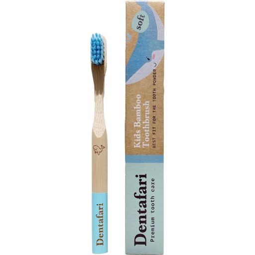 Dentafari Bambusový dětský zubní kartáček - Blue