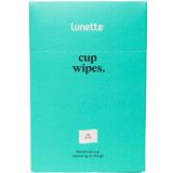 Lunette cup wipes. -puhdistuspyyhkeet