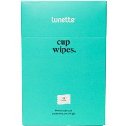 Lunette cup wipes. Reinigungstücher