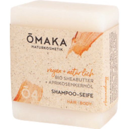 Ō4 szampon do włosów w kostce - organiczne masło shea i olej z pestek moreli - 100 g
