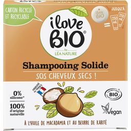 I LOVE BIO by LÉA NATURE Festes Shampoo Macadamiaöl & Sheabutter - 65 g