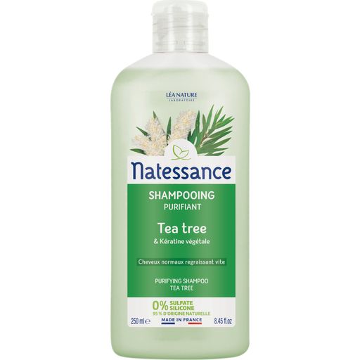 Natessance Čistící šampon s tea tree a keratinem - 500 ml