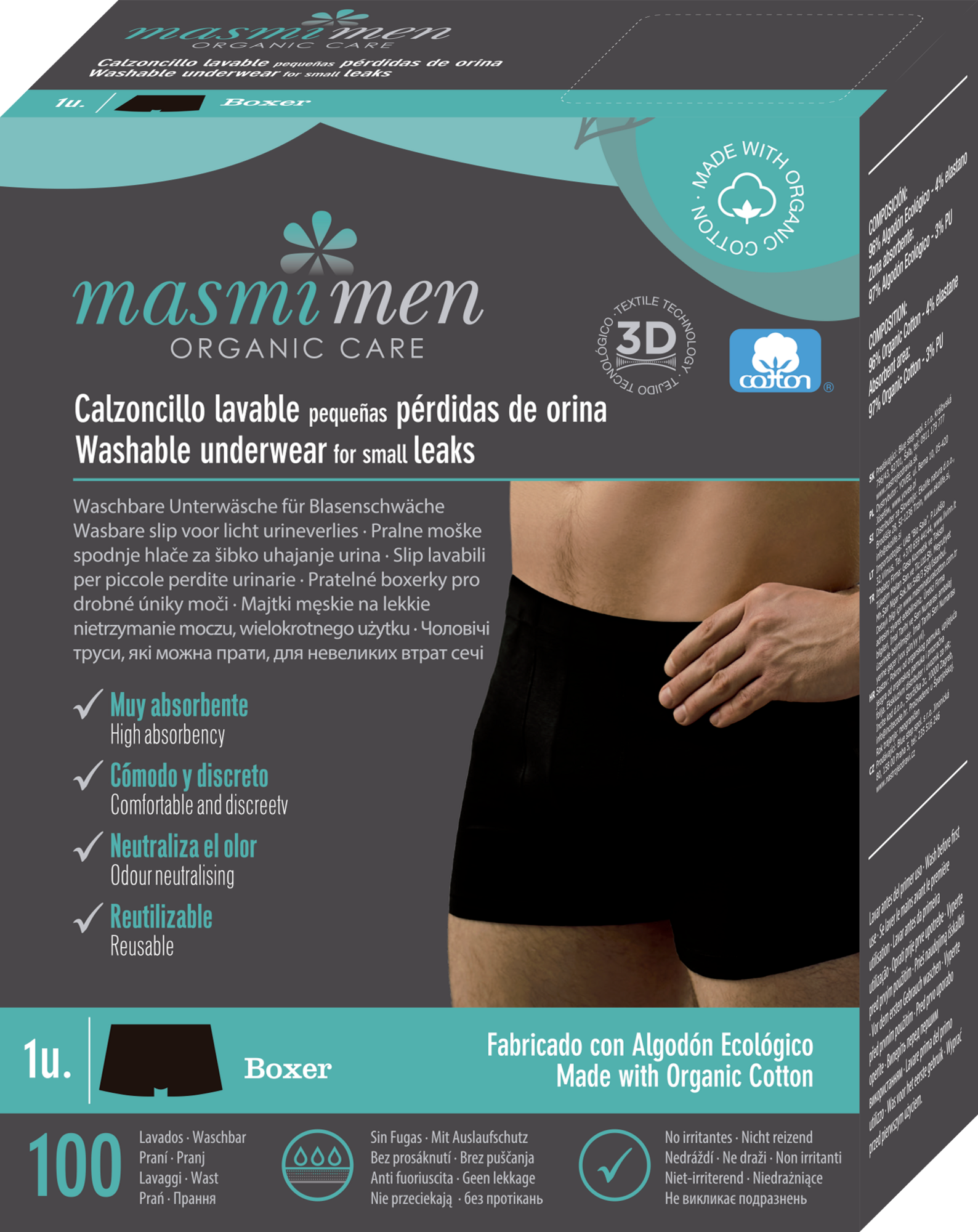 Incontinence Underwear for Men 2-Pack Men's Incontinence Underwear Cotton  Washable Reusable Mens Incontinence Briefs Leakproof Urinary for Prostate