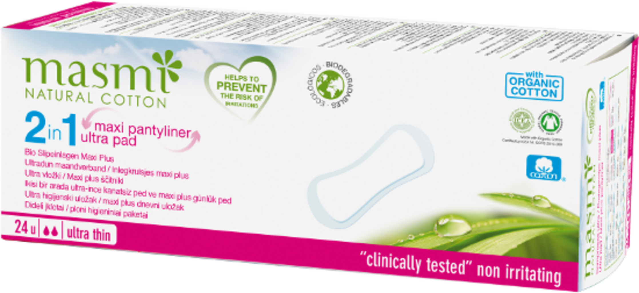 Re:Pad Blue Organic Cotton Panty Liners Super Pack
