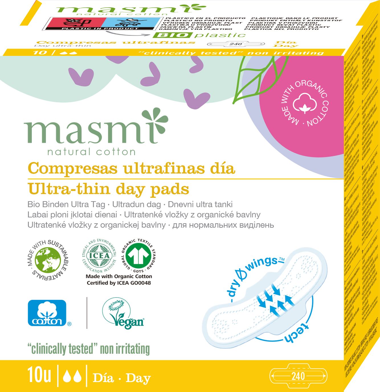 masmi Organic Sanitary Towels Ultra Day & Night - Ecco Verde