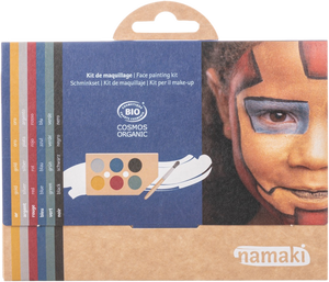Kit Maquillage Enfant Namaki - 6 Couleurs Intergalactiques (Gris, Bleu, Noir, Jaune, Rouge, Vert) - Pour Carnaval, Halloween