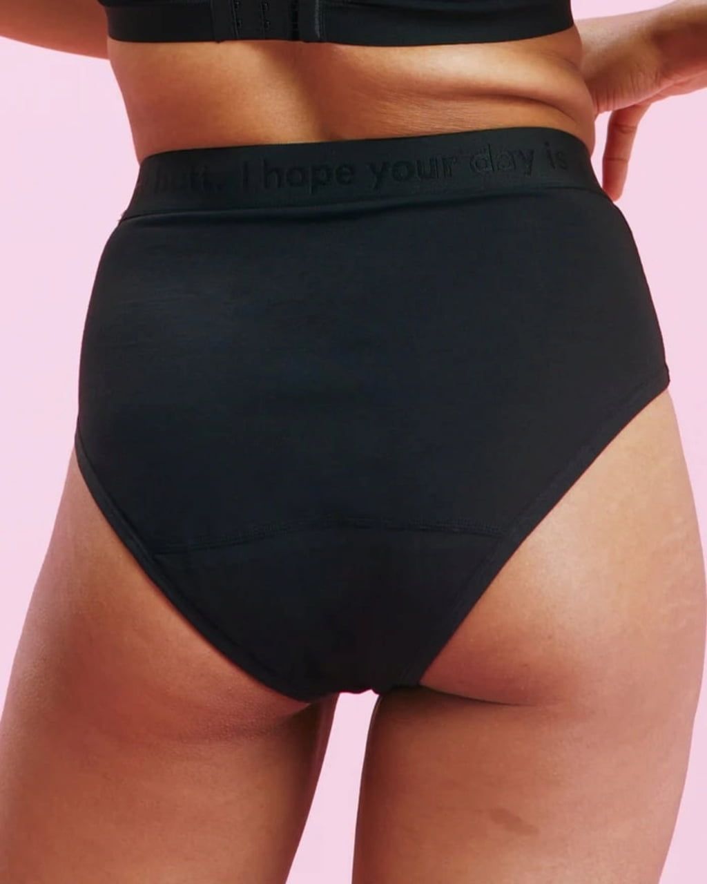 1Pc Women's Pocket Physiological Underwear Women's Leak Proof Widened Pure  Cotton Crotch Large Medium High Waist Sanitary Pants Black 2XL